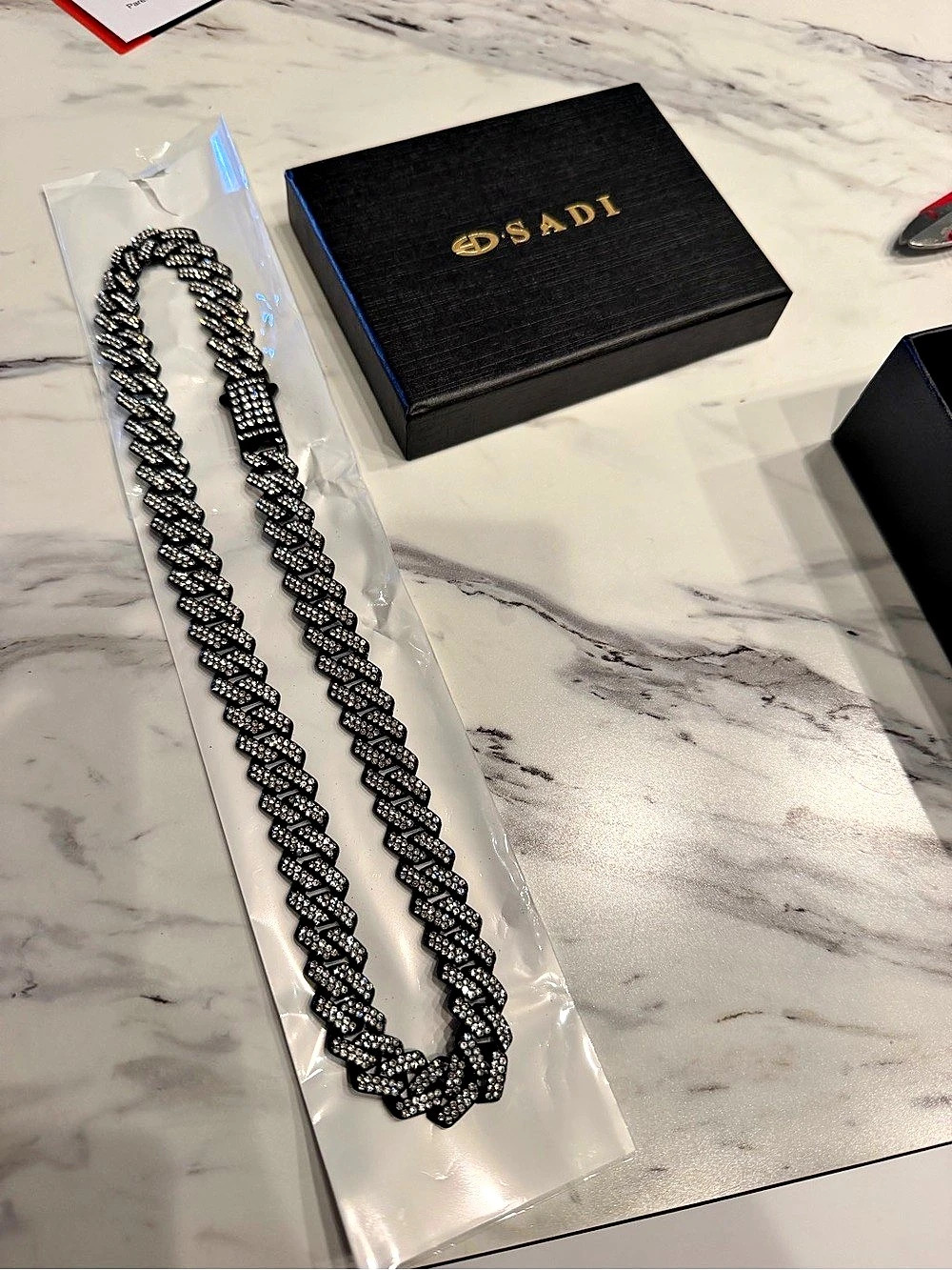 DSAD Chain Necklace in Black & Silver Like New